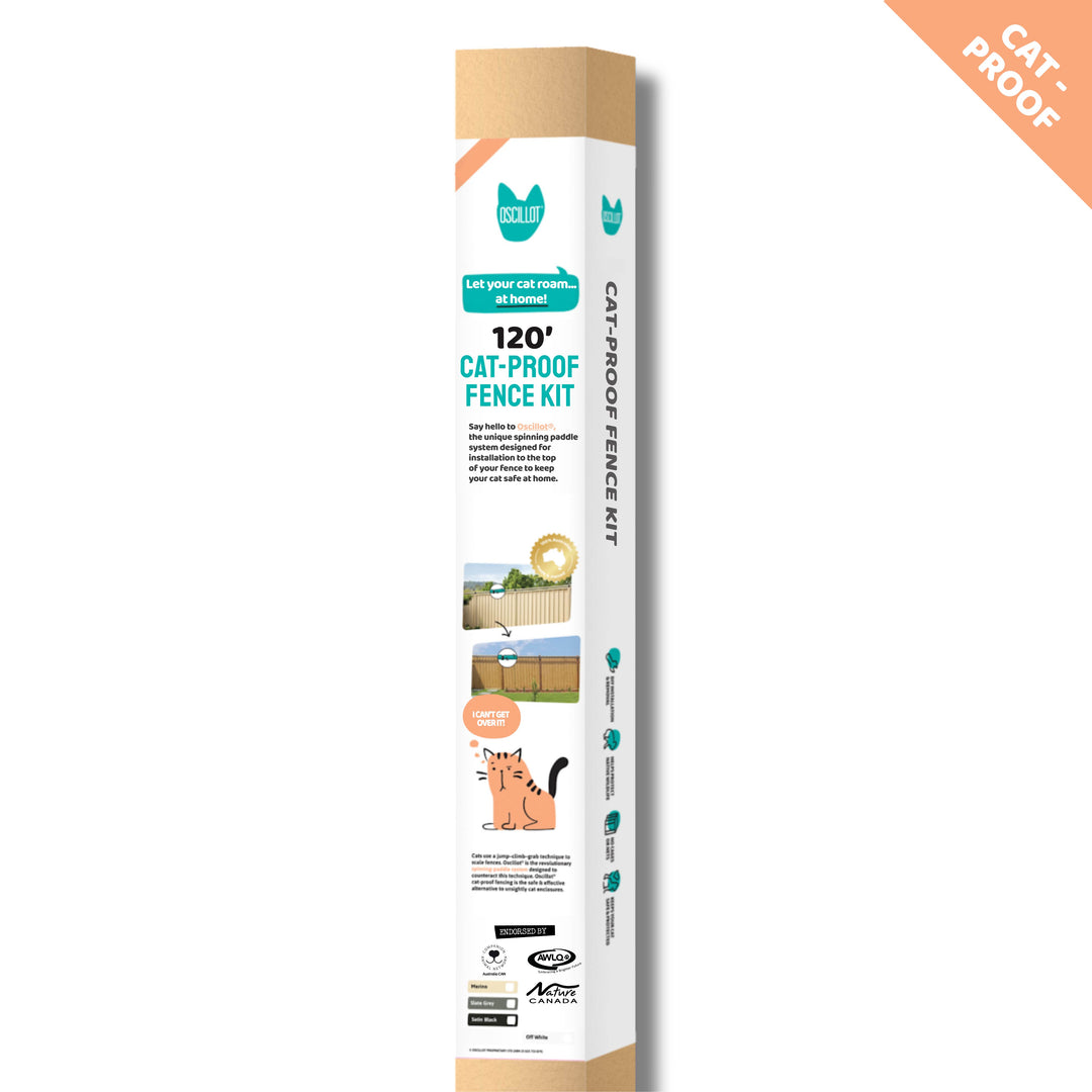 120 Foot Cat Proof Fence Kit – Cat-Proof Fence Rollers | Oscillot
