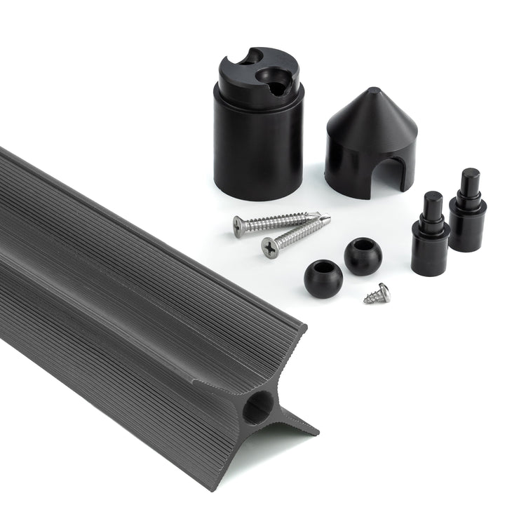 Gun Metal Grey Oscillot fence components