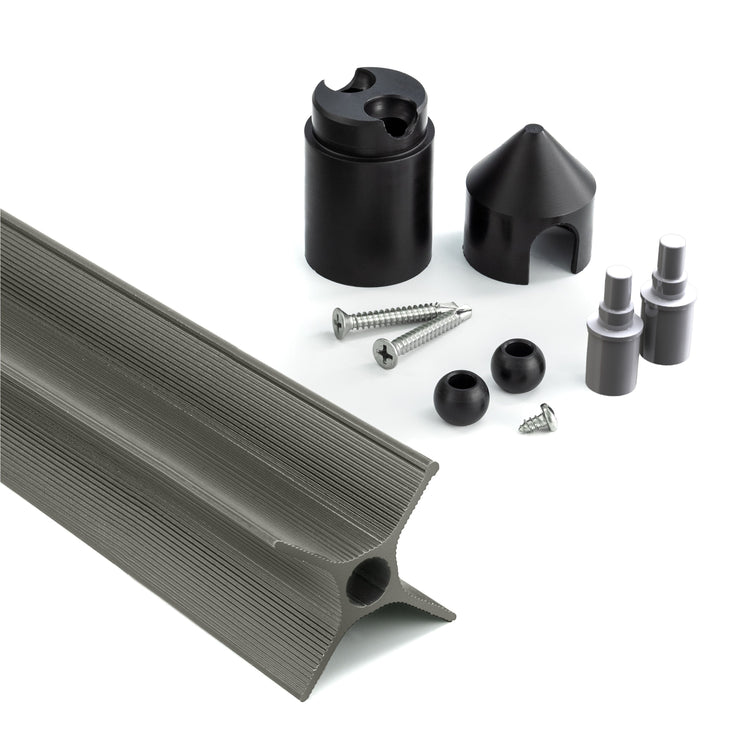 Aluminum components for dog-proof fence