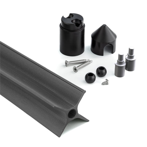 Gunmetal Grey  60 feet coyote proof roller fence kit by Oscillot