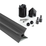Gunmetal Grey  8 feet coyote proof roller fence kit by Oscillot